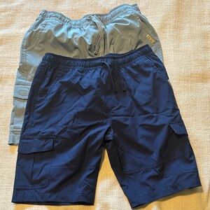 Kids Navy and Light Blue Cargo Shorts
